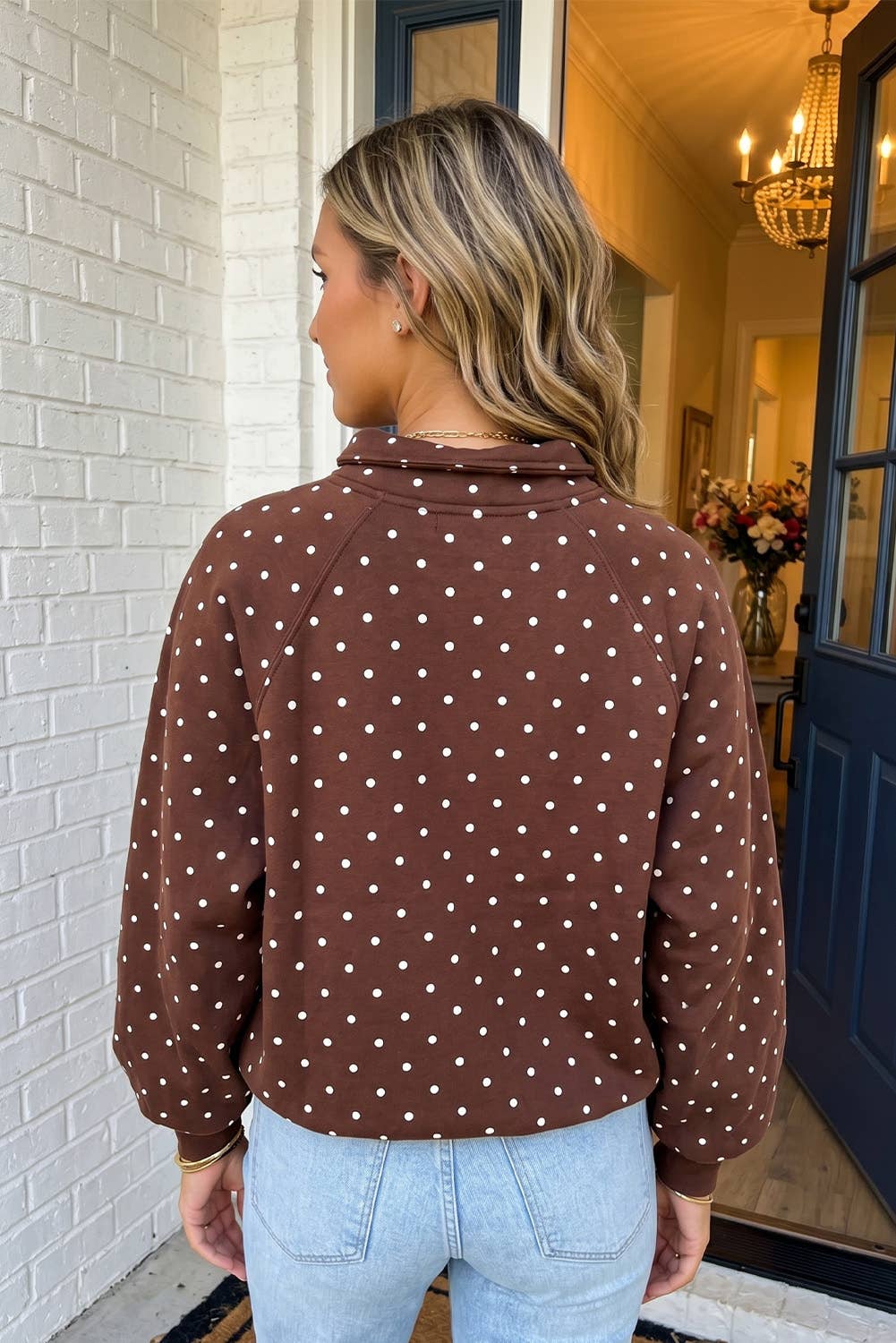 Chocolate Polka Dot Pullover