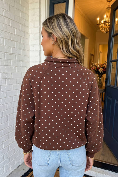 Chocolate Polka Dot Pullover