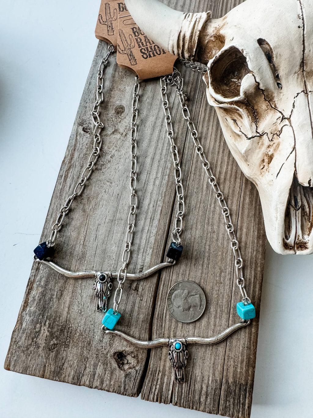 Longhorn Steer Chain Necklace Necklace
