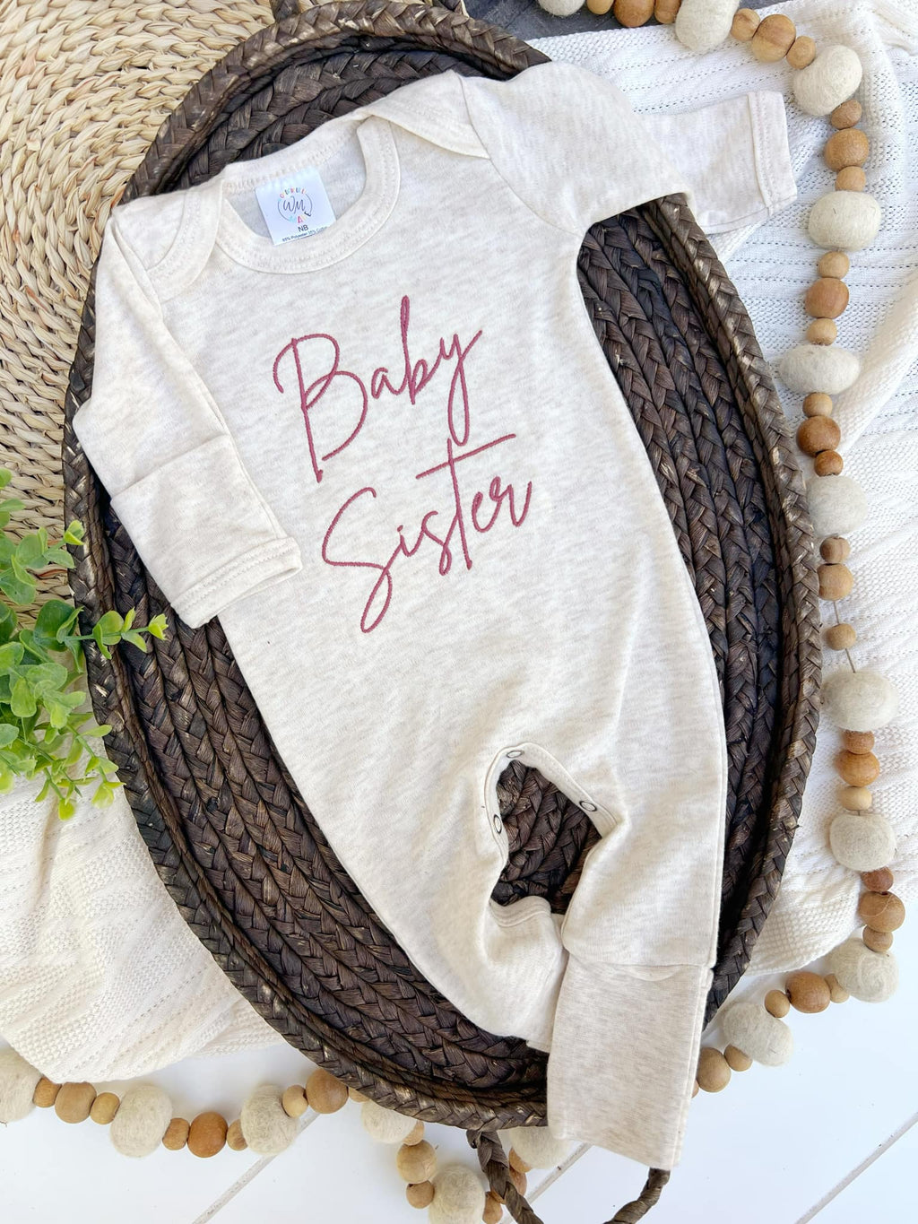 Baby Romper Only - Baby Sister Pink