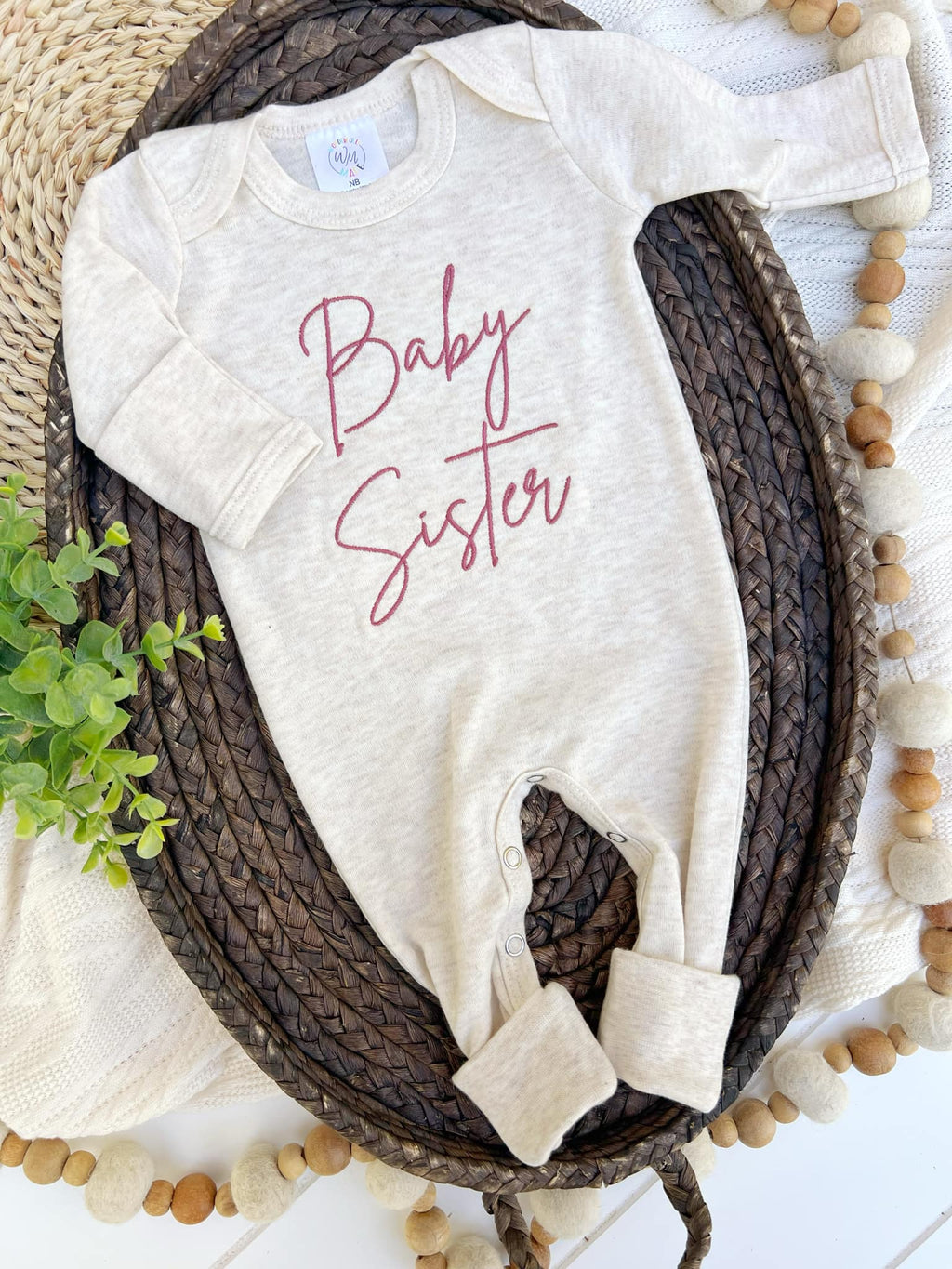 Baby Romper Only - Baby Sister Pink