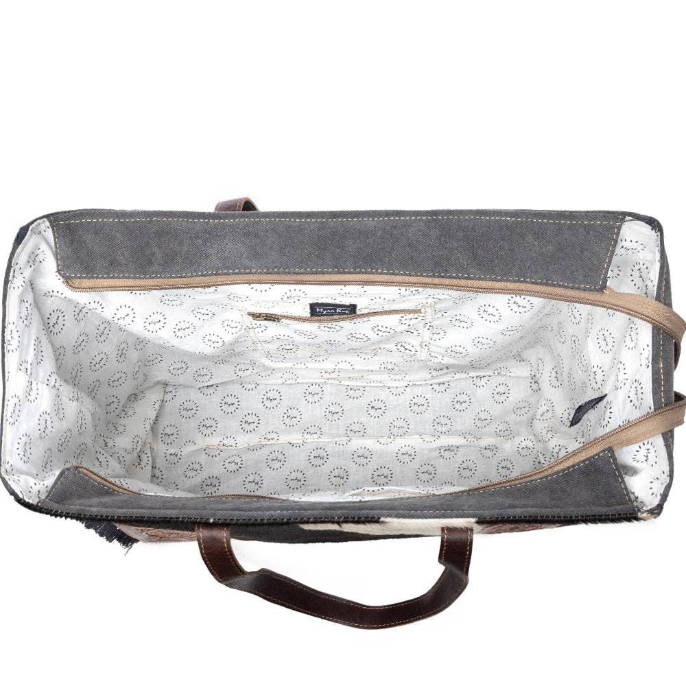 Myra Hand Tooled Bag bl&wh