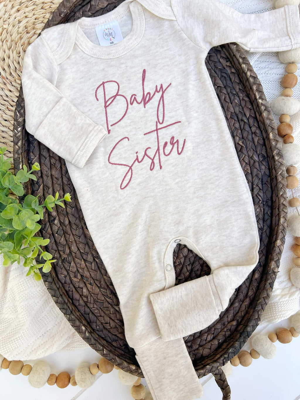 Baby Romper Only - Baby Sister Pink
