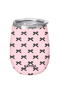 Black&Pink Bows Insulated Wine Tumbler