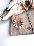 Cluster Squash Blossom Stone Stud Earrings