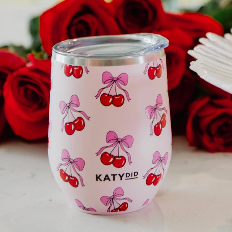 Cherry Bow Wine Tumbler