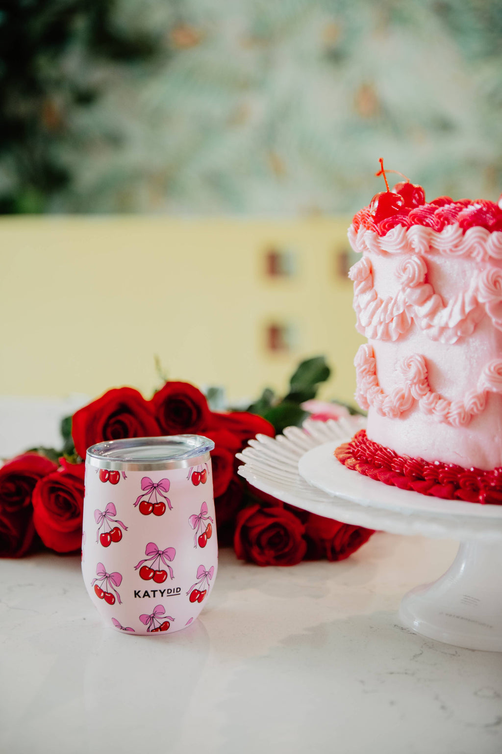 Cherry Bow Wine Tumbler