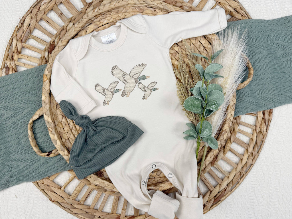Mallard duck baby footie Only