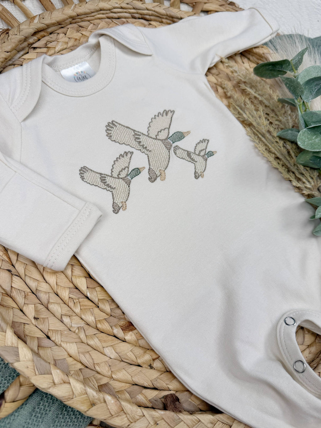 Mallard duck baby footie Only