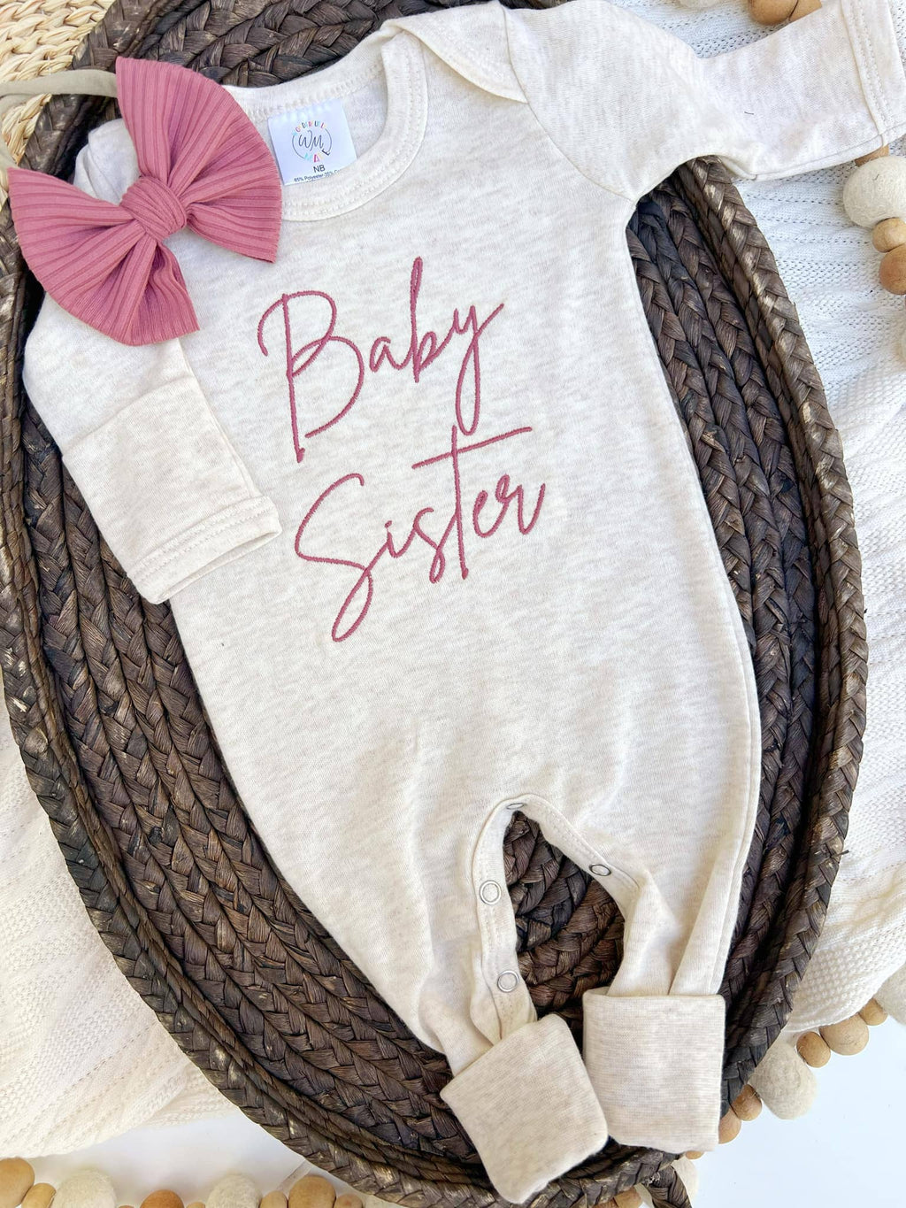 Baby Romper Only - Baby Sister Pink