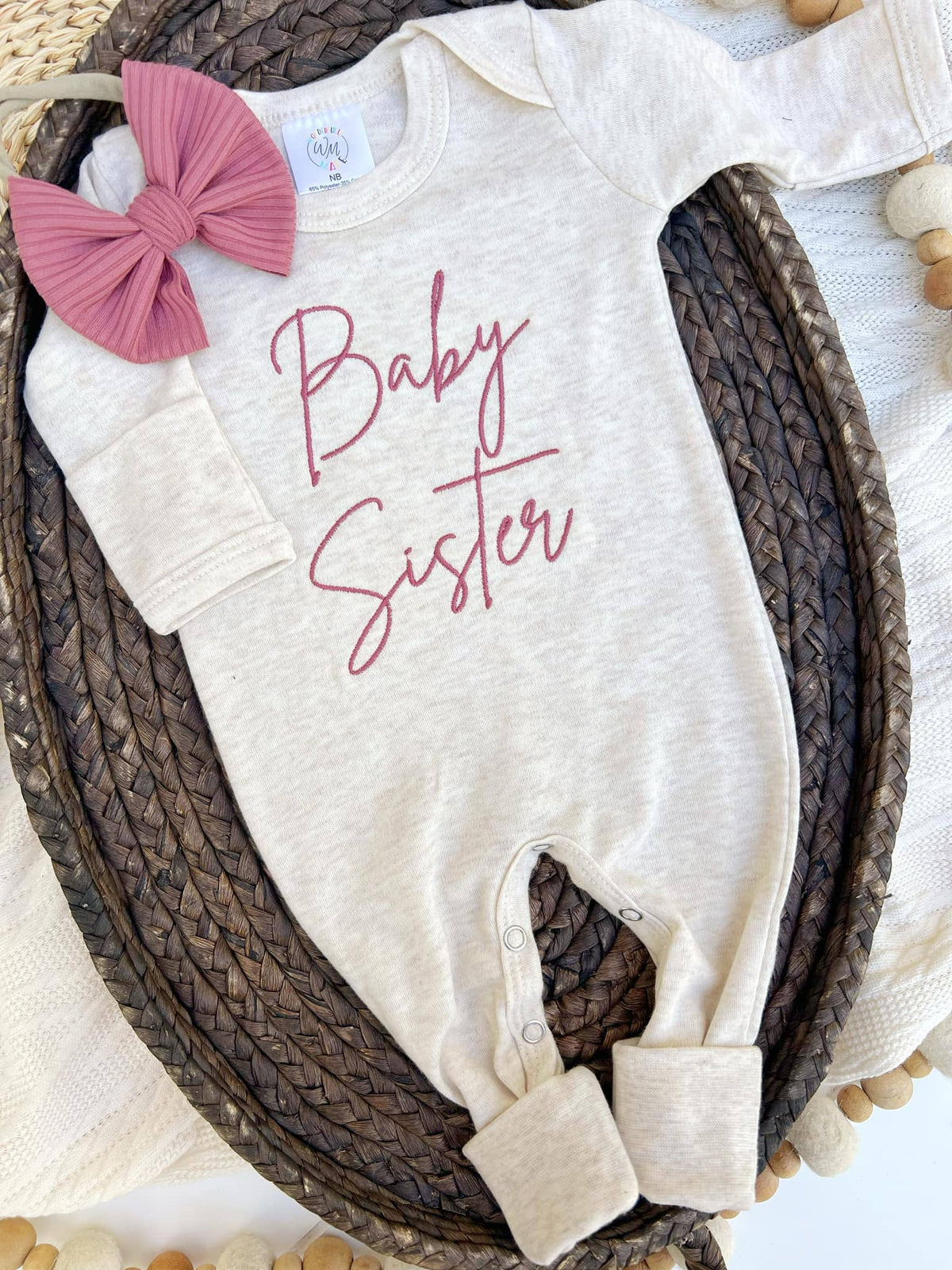 Baby Romper Only - Baby Sister Pink