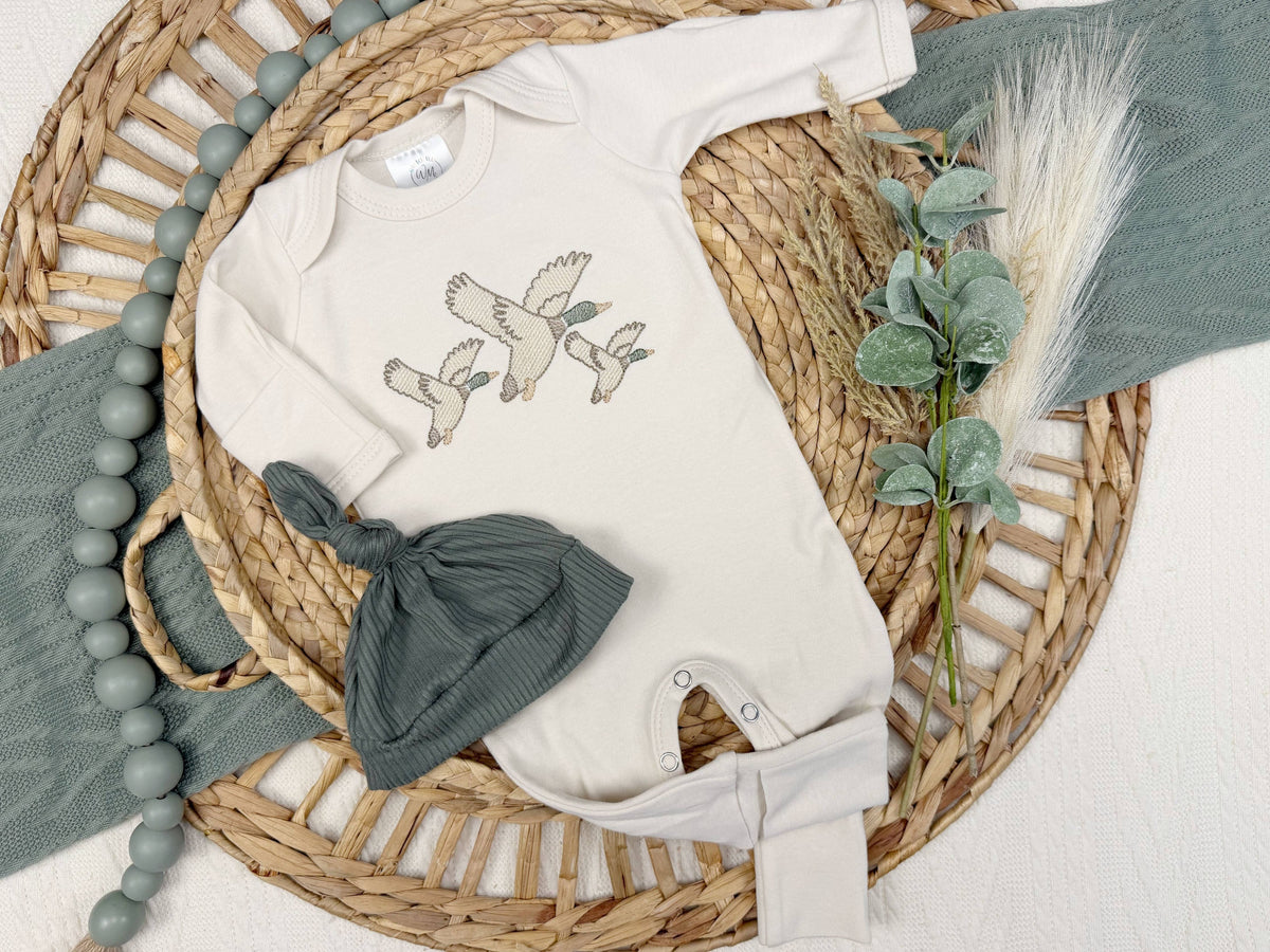 Mallard duck baby footie Only
