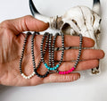 Navajo Bead Choker Necklace Mid Color