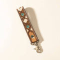Myra Key Chain Turq. Flower