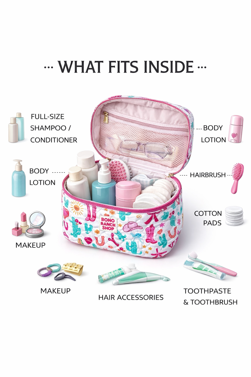 Cowgirl Cosmetic Bag