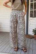 Leopard Wide Leg Loose Pants
