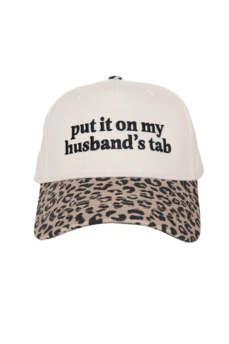 Put It On My Husband's Tab Cheetah Vintage Hat
