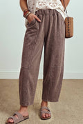Mineral Wash Elastic Waist Barrel Pants