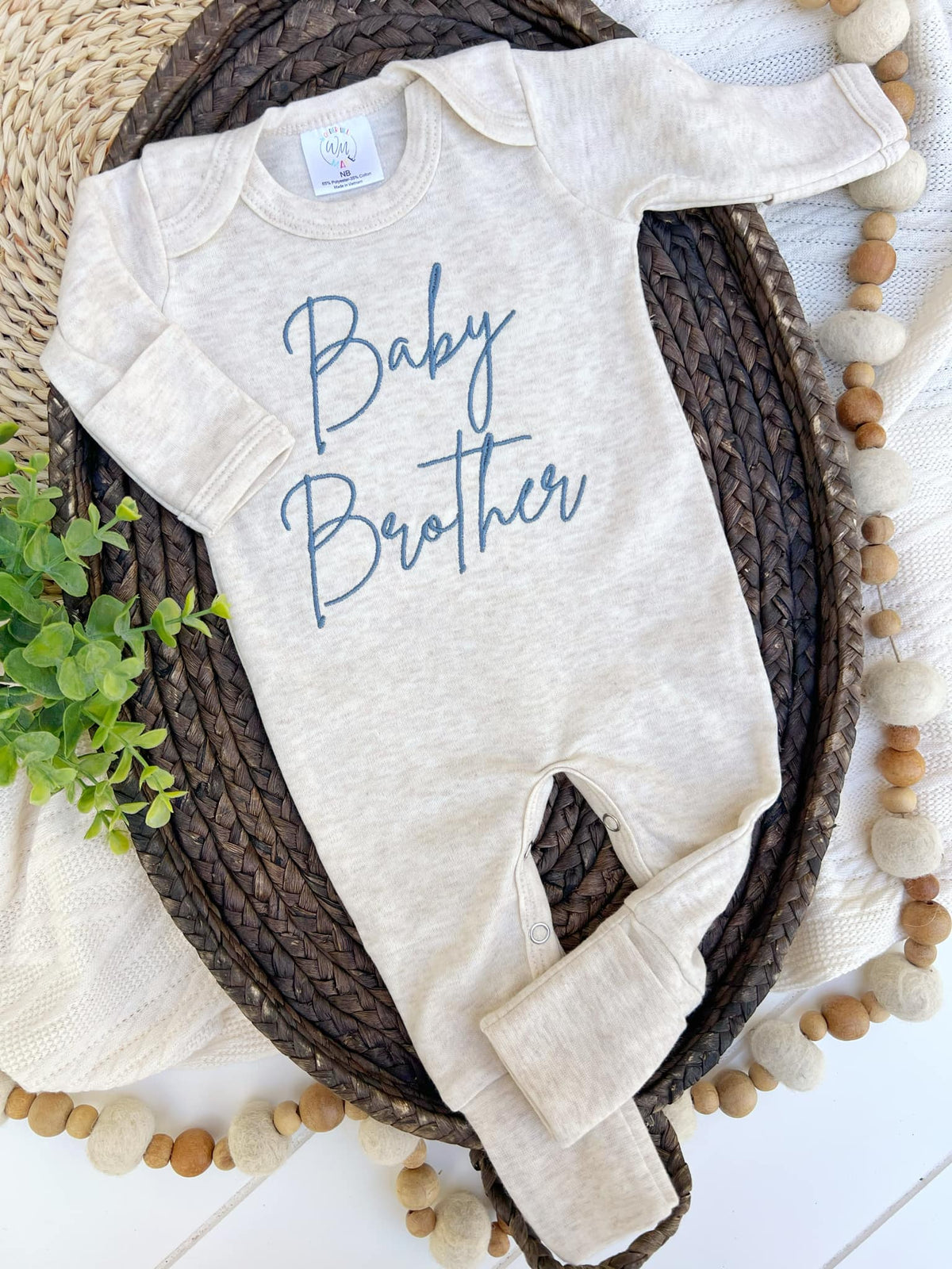 Baby Romper Only - Baby Brother Blue