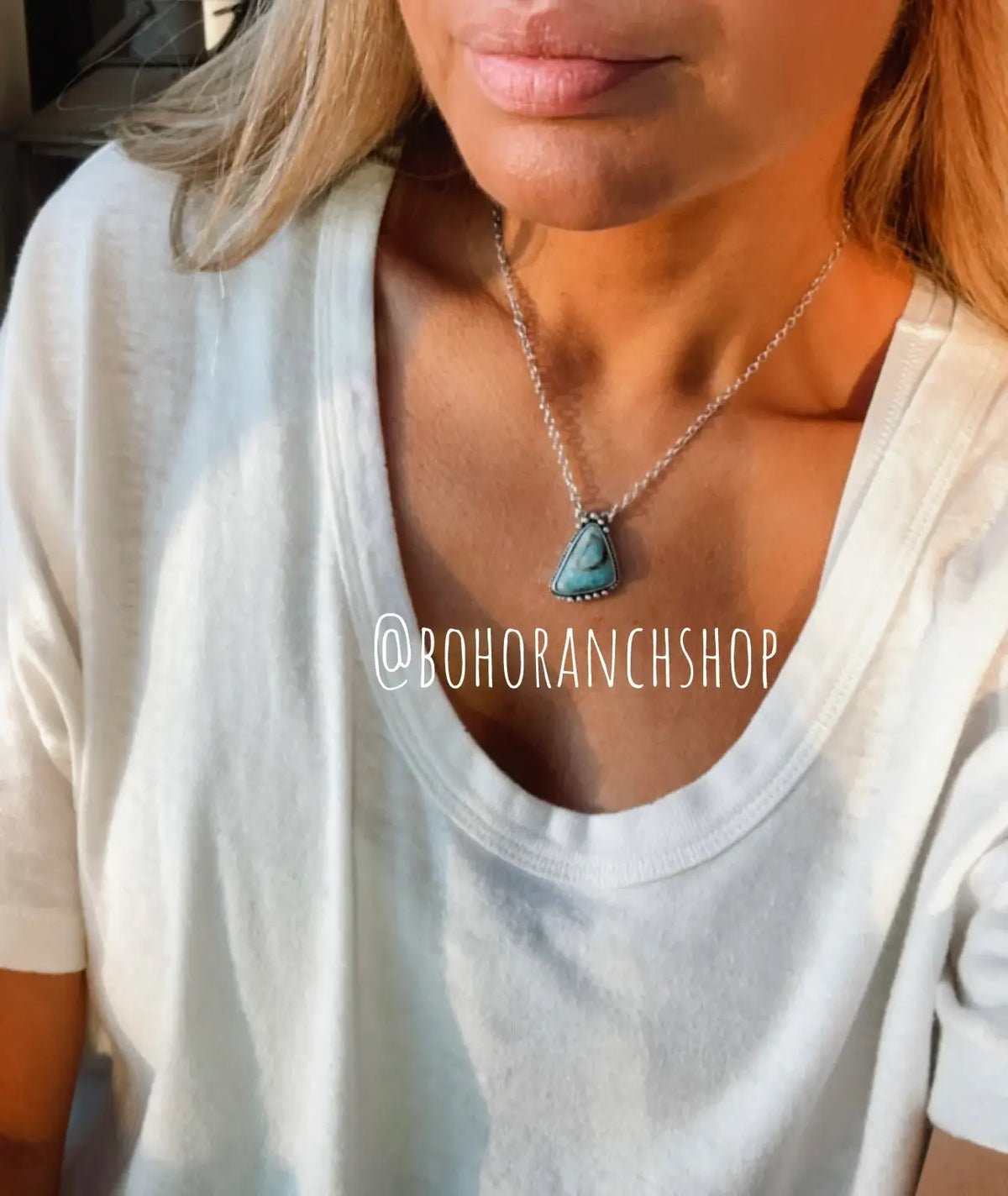 Triangle Turquoise Dainty Necklace