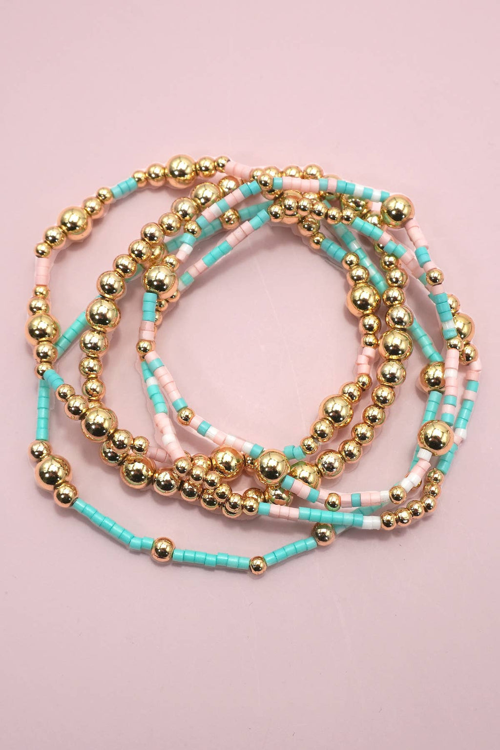 Layered Natural Stone Chain Bracelets