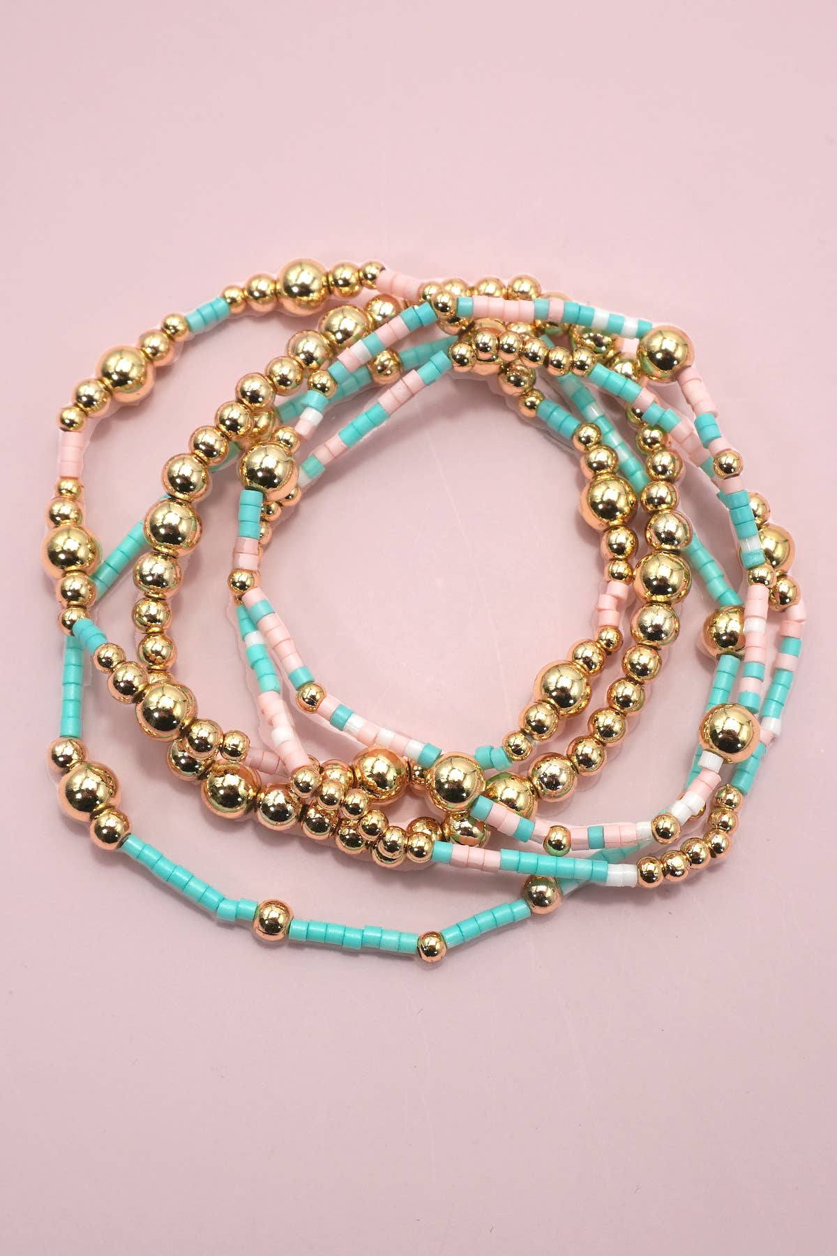 Layered Natural Stone Chain Bracelets